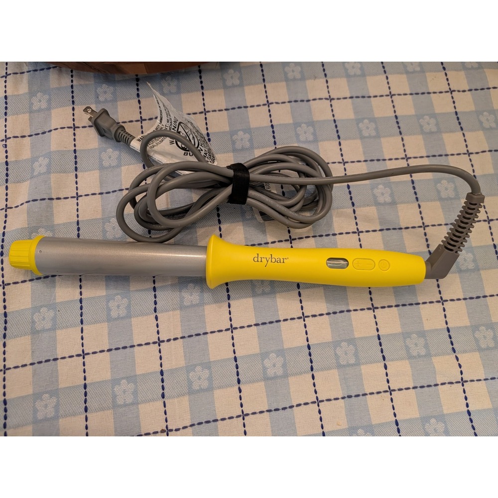 Drybar The Wrap Party Styling Wand 1 Inch Tapered Ceramic Curling Iron Yellow